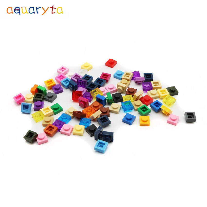 Aquaryta 2500 шт. 3024 тонкий 1X1 оптом DIY строительные блоки кирпичи пикселей