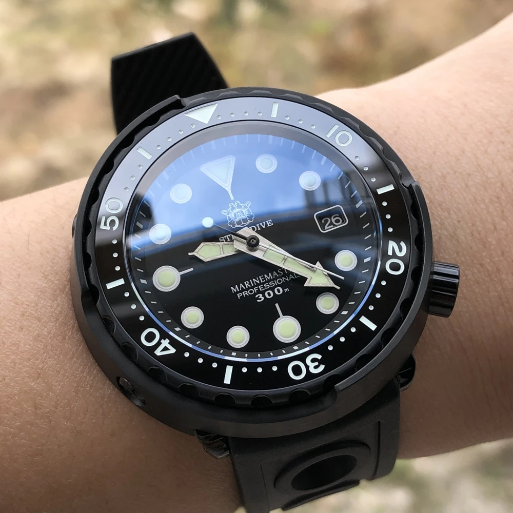Мужские водонепроницаемые спортивные часы STEELDIVE 300 м керамический Безель