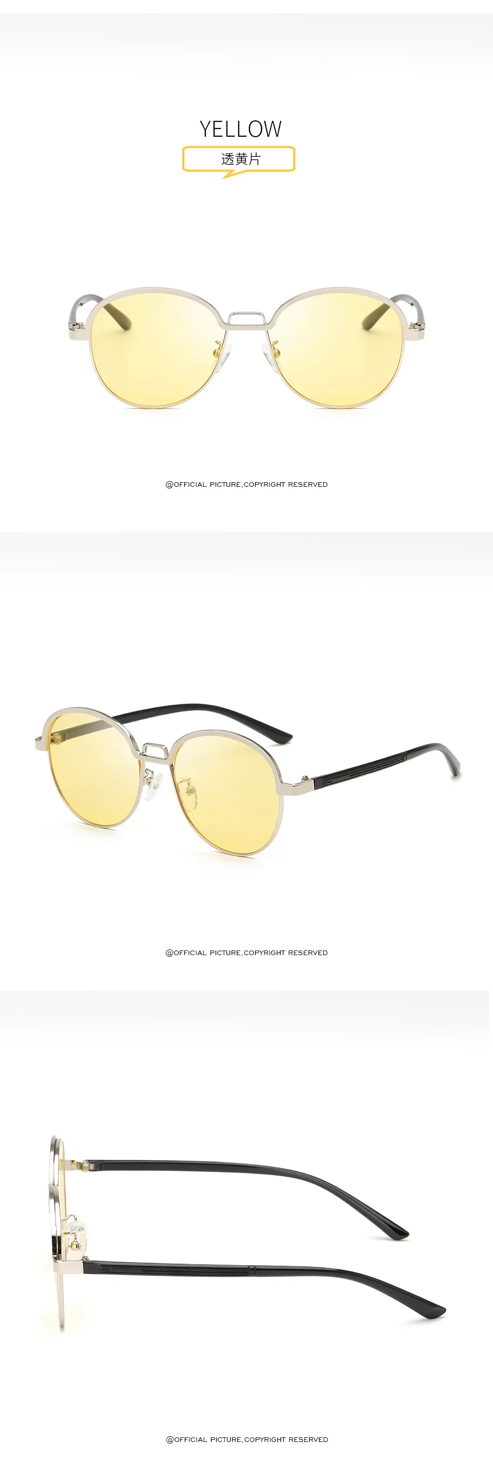 new trend wild sunglasses female Europe and America sunglasses men's UV protection metal retro classic sunglasses women