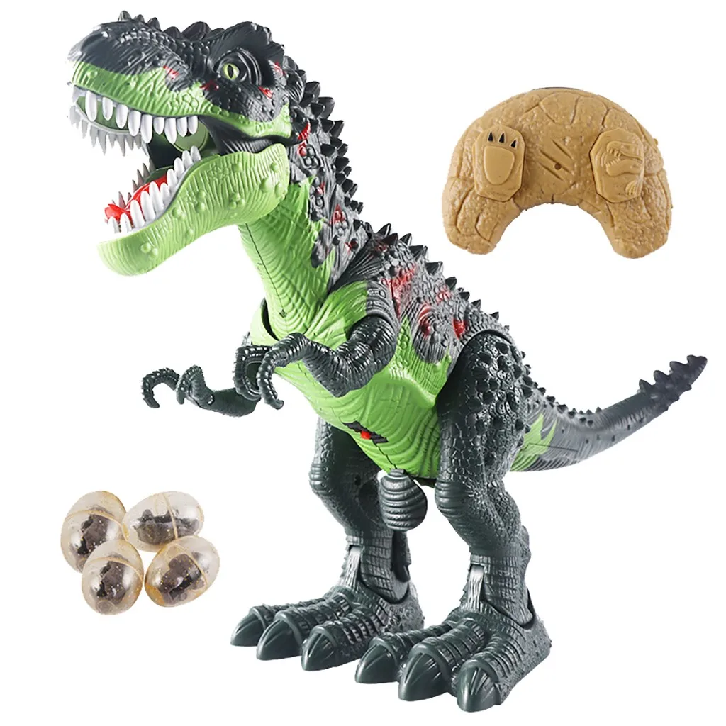 Дистанционное управление динозавр тираннозавр животные звук Dinobot электрические ходячие Животные Игрушка музыкальный светильник-спрей игрушки Рождественский подарок