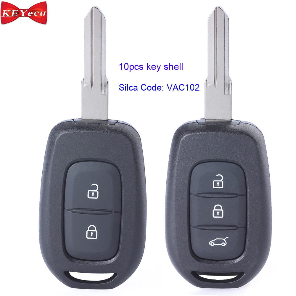 KEYECU 10 шт. для Renault Sandero чехол Dacia Logan Lodgy Dokker Duster корпус автомобильного ключа с