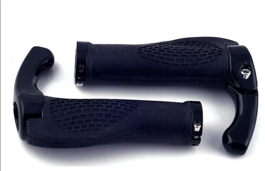 1 Pair MTB Ergonomic Mountain Bike Bicycle Grips Bar End Handlebar Grips Soft Rubber Push on Anti-Skid Parts Cycling Grips 