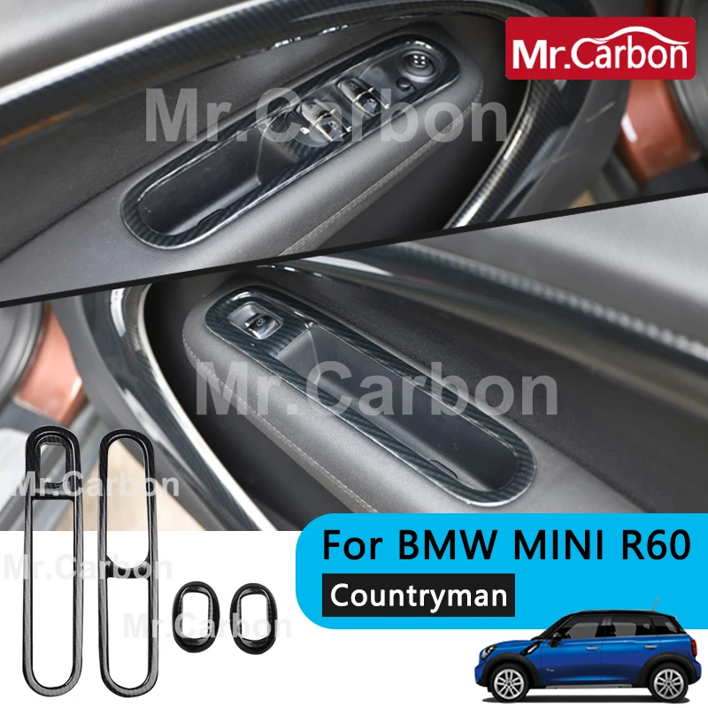 

Window lift panel Carbon style Decorative Cover For BMW MINI Countryman Cooper S R60 Car Modification Accessories