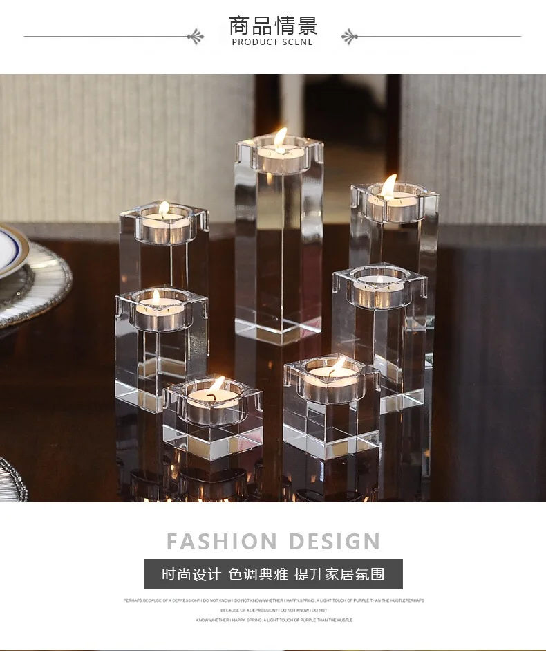 Jinghanlu прозрачные хрустальные подсвечники маленькие Подсвечники Tealight День Святого Валентина свеча украшение домашнего стола 9 Размер