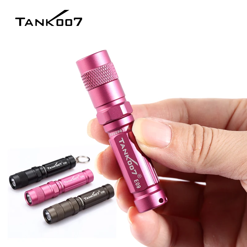 TANK007 E09 Outdoor Mini Led Flashlight Ultra-portable EDC Pocket Small High Power Torch USA Cree XP-E AAA Battery Keychain | Лампы и