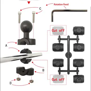 

1''Inch Ball Car Motorcycle Scooter Rearview Stem Bar For Gar Min Gopro- Mount XXUC