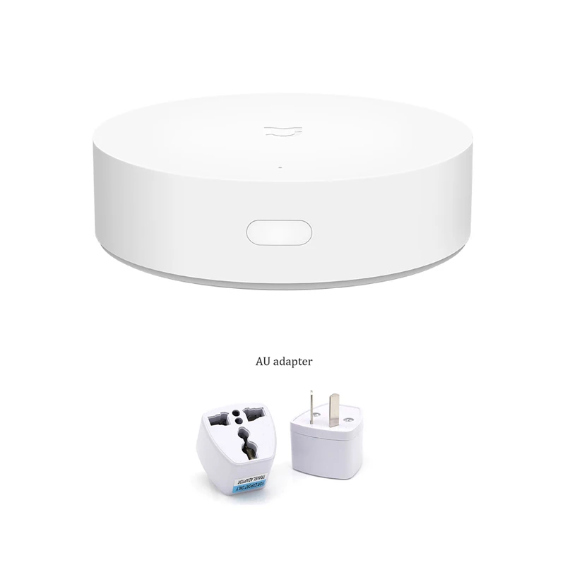 Новейший многофункциональный шлюз Xiao mi jia, ZigBee, Wi-Fi, Bluetooth, сетчатый концентратор, умный дом, концентратор, работает с приложением mi Home, Apple, Homekit - Цвет: Add AU Adapter