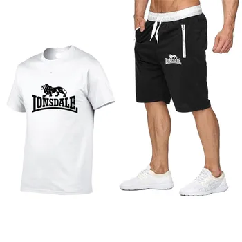 

2020 new Pocket zip set 2 Pieces men Sets Male Men Clothing Sportswear Set Fitness Summer Print Men Shorts+T shirt Men's Suit