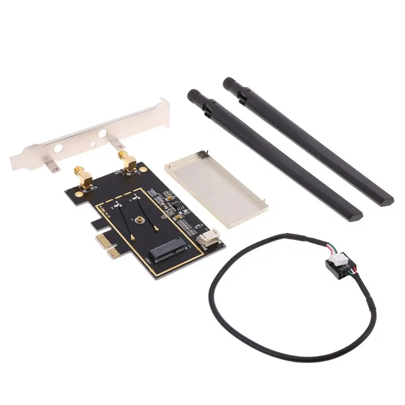 

WTXUP M2 to PCIE AC Converter Adapter Card AX200 9260 8265 1650A for Laptop U4LD
