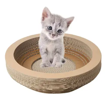 

Corrugated Cardboard Bowl-Shaped Cat Scratcher Toy Resting Lounge Pad Scratching Pad Toys Pet Cat Supplies C42