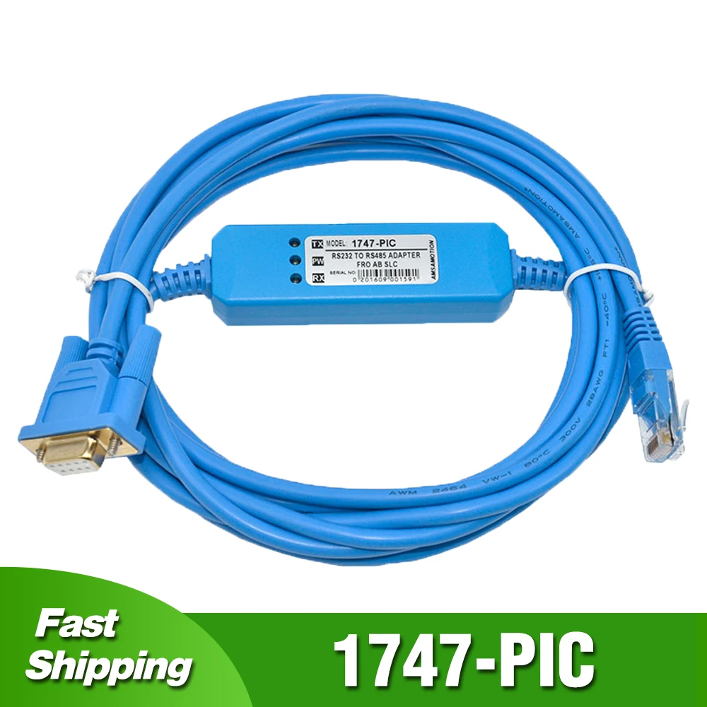 

1747-PIC Programming Cable for AB Allen Bradley SLC Series PLC R232 Data Download Line DH-458 Gold Plated Interface