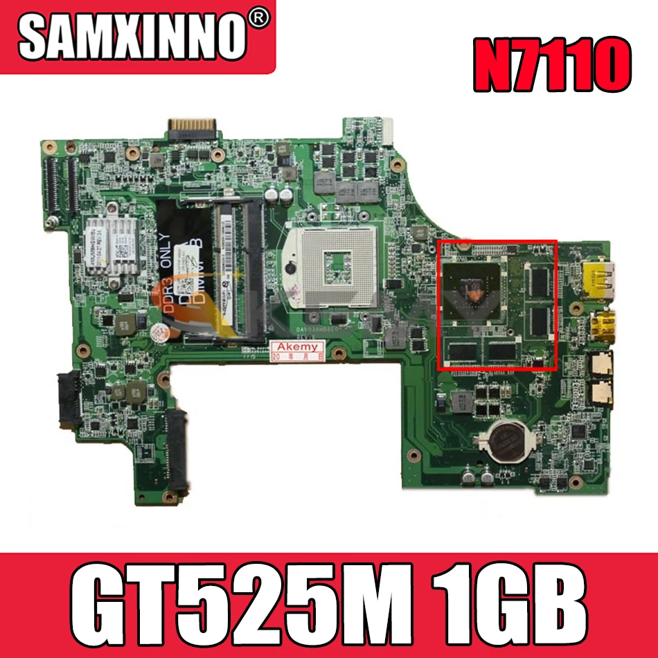 Материнская плата для ноутбука DELL N7110 GT525M 1 ГБ PC материнская CN-037F3F 037F3F DAV03AMB8E0 tesed DDR3