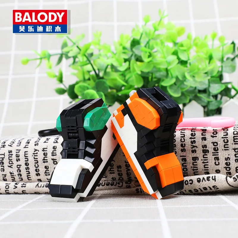 

Mini AJ Shoes Compatible Legoings Technic Building Block Keychains Air Jordan Shoes Building Block Best Gift Bag Accessories
