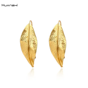 Golden Leaf Stud Earrings