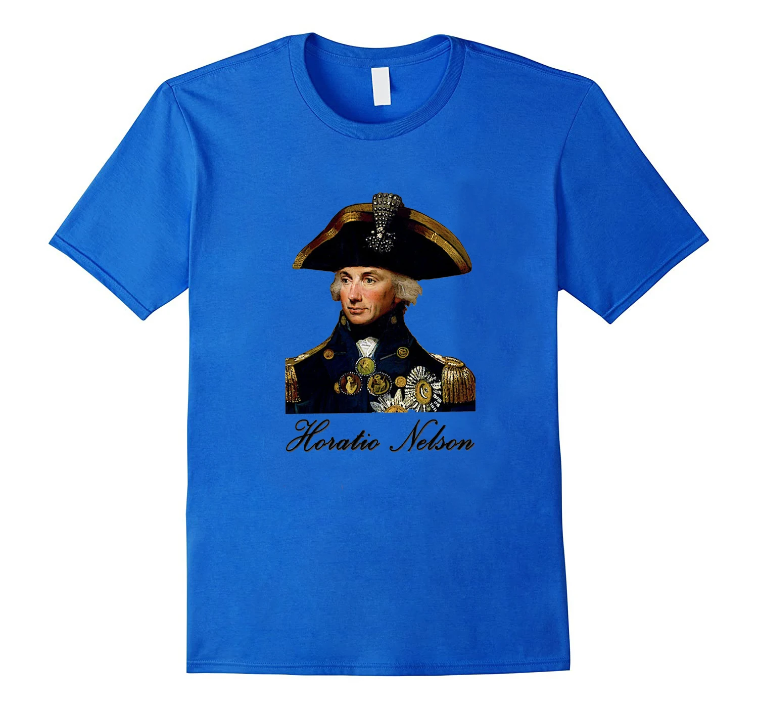 

Admiral Horatio Nelson Portrait Printed T-Shirt. Summer Cotton O-Neck Short Sleeve Mens T Shirt New S-3XL