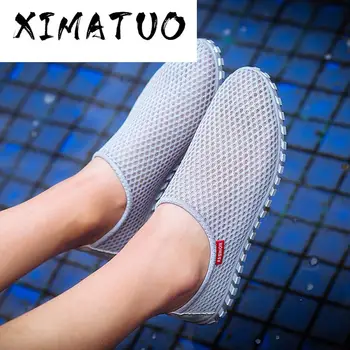 

Summer Shoes Men Breathable Mesh Walking Flats Outdoor Sneakers Casual Shoes Slip-on Lazy Shoes Antislip Loafers zapatos hombre