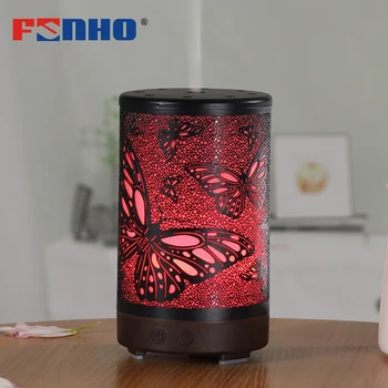 

FUNHO Electric Ultrasonic Air Humidifier Aroma Diffuser Essential Oil Aromatherapy Cool Mist Maker 7 LED Color For Home 100ML