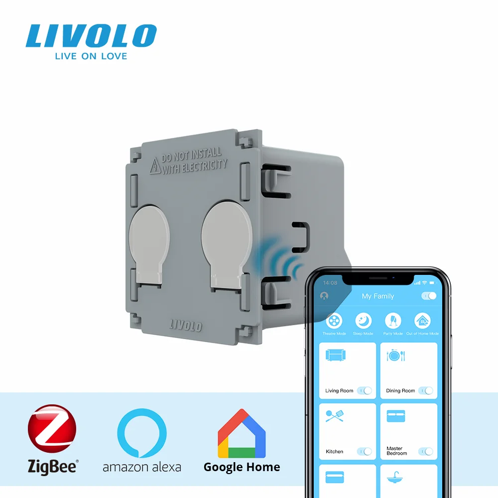 

LIVOLO Base Of Touch Screen 1 Way Acessories ZigBee Switch,Without Plate&Panel,For Replacement,DIY Products Radomly