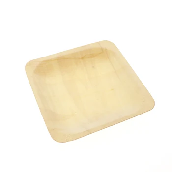 

8pcs Wooden Plates Dinner Biodegradable Disposable Party Trays Tableware