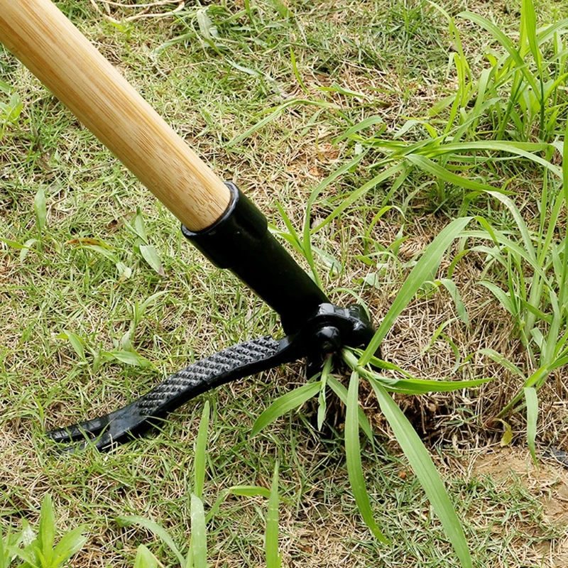 Grass Weeding Hook Root Remover Wood-handled Bonsai Hook for Stubborn Grass  Garden Plant Weeding Tool Loose Soil V-Hook 