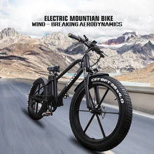 26 дюймов Электрический горный велосипед Fat Ebike 48V400W мотор Ebike Скрытая литиевая батарея электрический Снежный велосипед Горный Ebike