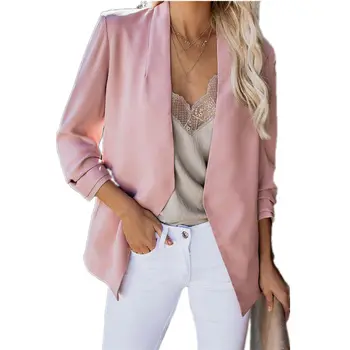 

Spring Blazer Women Elegant Long Sleeve Suit Jacket Female Outerwear Casual Blazer Office Ladies Plus Size Blazer Feminino Q2326