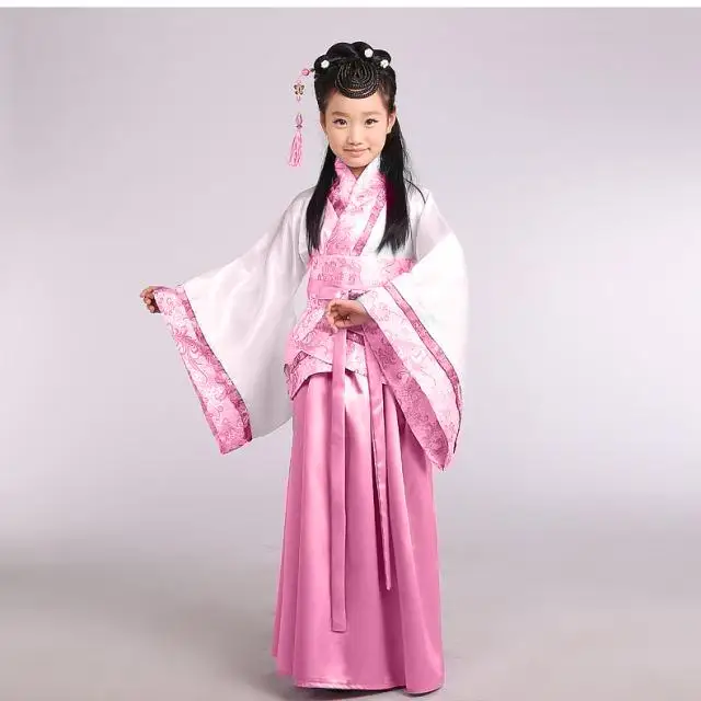 Детский древний костюм; платье принцессы для маленьких Феи; костюм Guzheng; одежда в китайском стиле; детская одежда династии Тан для девочек