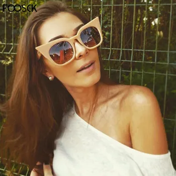 

FOOSCK New Brand Designer Classic Sunglasses Cat Eye Women Men Sun Glasses Eyeglasses Frame Lens UV400