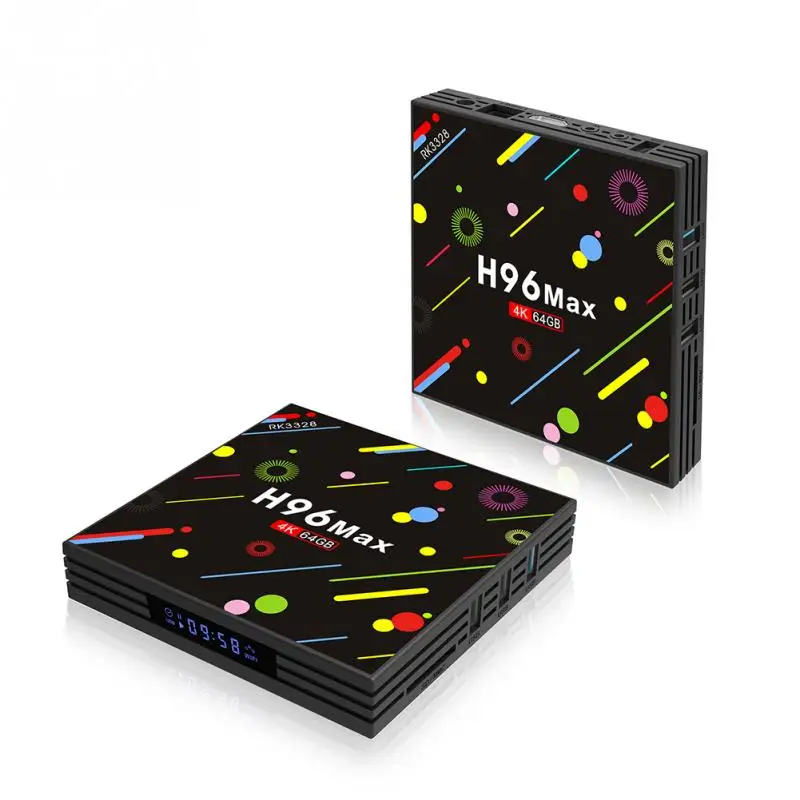 Android 8,1 tv Box H96 MAX Plus 64GB RK3328 четырехъядерный 2,4G/5G USB 3,0 Смарт медиаплеер 4k H.265 DLNA приставка