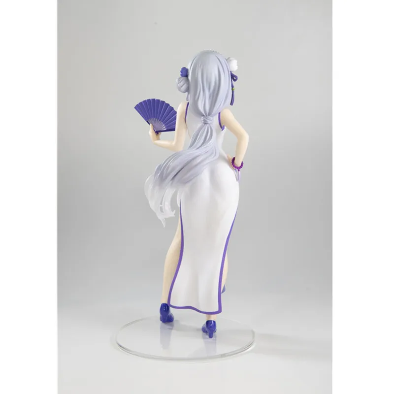 21 см аниме Re: жизнь в другом мире от Zero Emilia Cheongsam Half Elves Girl GK фигурка игрушки M3371