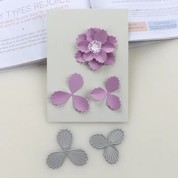 

DUOFEN METAL CUTTING DIES 2 petals flowers stencil DIY Scrapbook Paper Album 2019 new