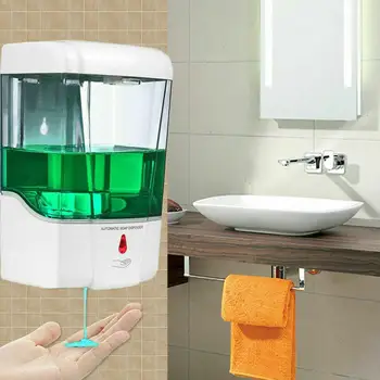 

700ml Touchless Bathroom Dispenser Automatic Sensor For Kitchen Smart Soap Sensor Hand Offices Dispenser Liquid Dispenser E M2W6
