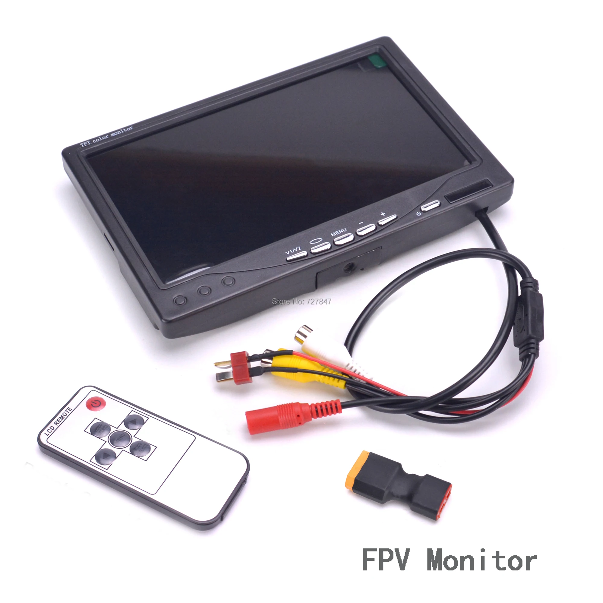 Newest IPS 7 inch LCD TFT FPV 1024 x 600 Monitor Screen Remote <br />control FPV Monitor Photography Sunhood for Ground Station-in Parts <br />