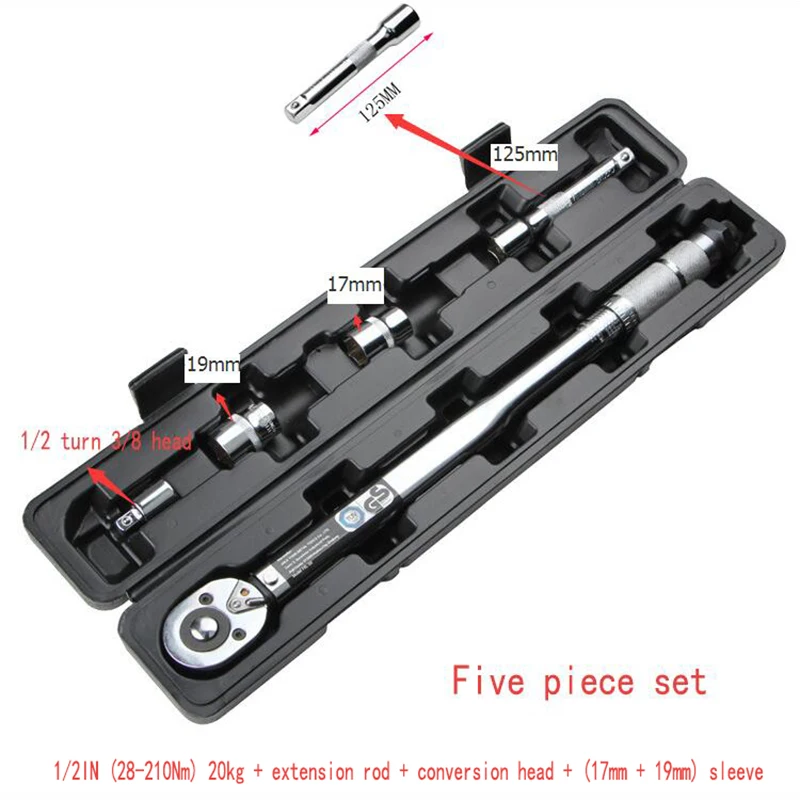

1/4 3/8 1/2 The Torque Wrench Drive 5-350 Nm Two - Way To Accurately Mechanism Spanner Hand Tool