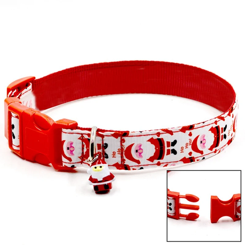 Легкая одежда ошейник для кошек и собак с колокольчиком Регулируемая пряжка ошейник для собак товары для щенков питомцев аксессуары для кошки, собаки рождественский стиль