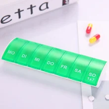 Портативный держатель, Диспенсер, чехол для таблеток, будни, прямоугольник, 7 дней, недельный слот, домашний мини-ящик для хранения лекарств, органайзер для планшета