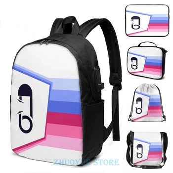 

Funny Graphic print ABDL Pride Flag USB Charge Backpack men School bags Women bag Travel laptop bag