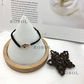 

Spanish Bear High-quality New Boutique Adjustable Black Braided Rope Gold-plated Bracelet Simple and Generous Free Shipping