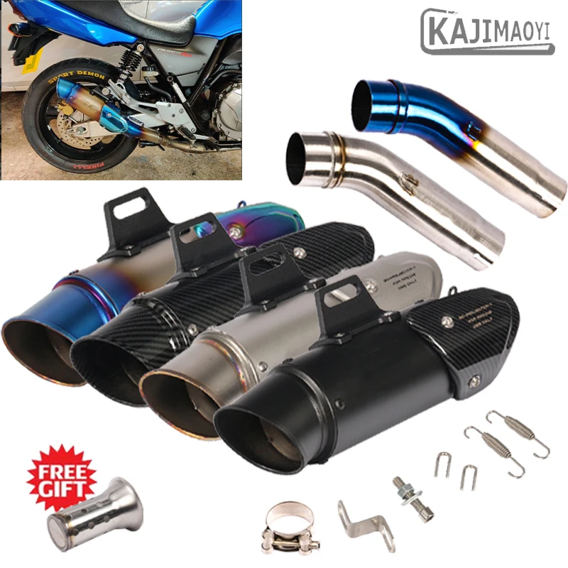 

Slip on For Honda CB400 2008 - 2017 Motorcycle Exhaust Escape Modiifed Stainless Steel Middle Link Pipe 51MM Muffler