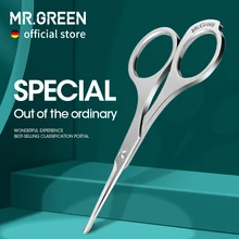 MR.GREEN Носовые Ножницы для волос, ножницы для макияжа, хирургические инструменты для удаления волос из нержавеющей стали с закругленными кончиками MR.GREEN Носовые Ножницы для волос, ножницы для макияжа, хирургические инструменты для удаления волос из нержавеющей стали с закругленными кончиками