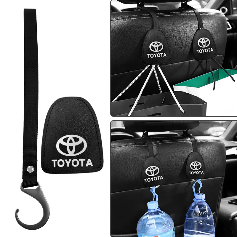 

New 1pcs Car Badge Seat Back Hook Headrest Hanger Holster Hook For Toyotas Corolla Yaris Rav4 Avensis Auris Camry C-hr 86 Prius