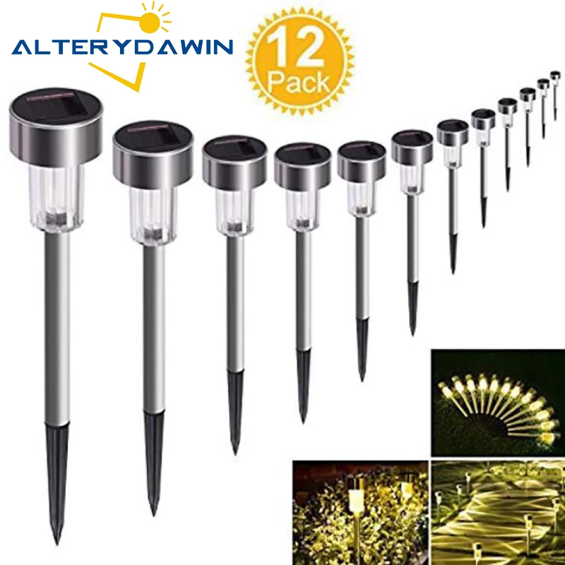 Outdoor Solar Powered Lamp LED Solar Garden Lights Lantern Pathway Patio Yard Lawn Decoration Waterproof Led Landscape Lighting