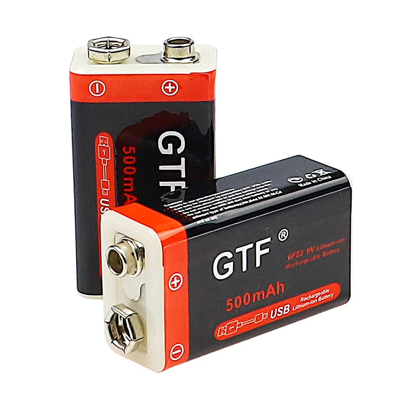 

NEW 9V 500mAh li-ion Rechargeable battery Micro USB Batteries 9 v lithium for Multimeter Microphone Toy Remote Control KTV use