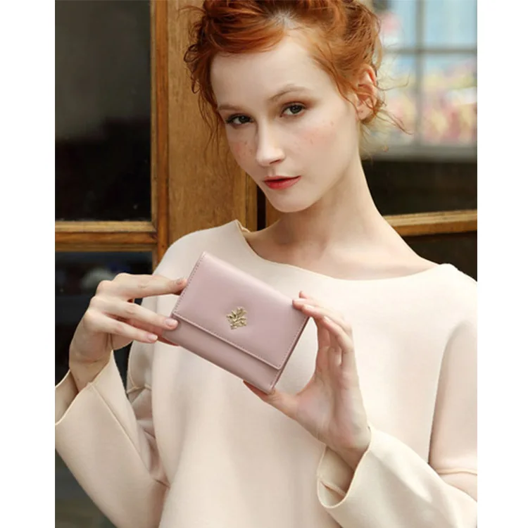 

2018 Woman Leather Brand Luxury Wallet Short Slim Male Purses Money Clip Credit Card Dollar Price M712BX2508