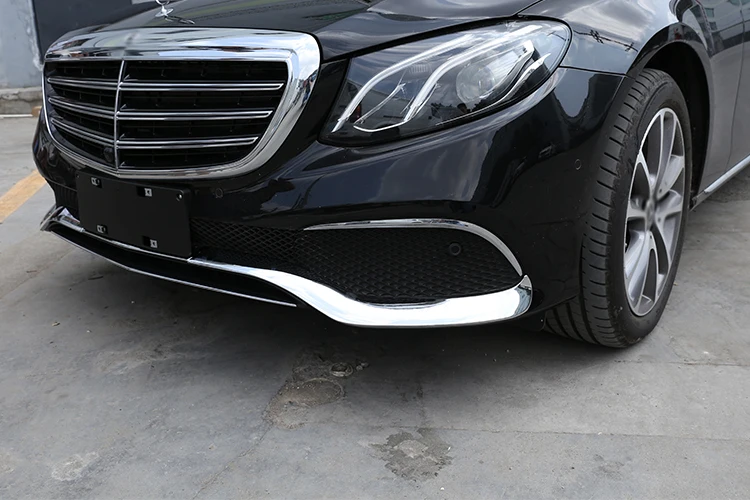 3 шт. для Mercedes Benz E Class W213- ABS Хромированная Пластина переднего бампера автомобильные аксессуары