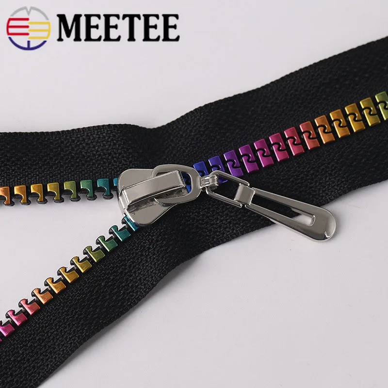 Meetee 1/2 шт. № 8# открытого типа застежки-молнии смолаы для шитья эко-куртки и пуховики для застежек-молний DIY аксессуары для одежды