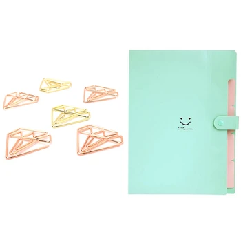 

Bookmark Diamond Clip Rose Gold Clip Gold Staples Stationery & Plastic Expanding File Folders 5-Pocket A4 Letter Size