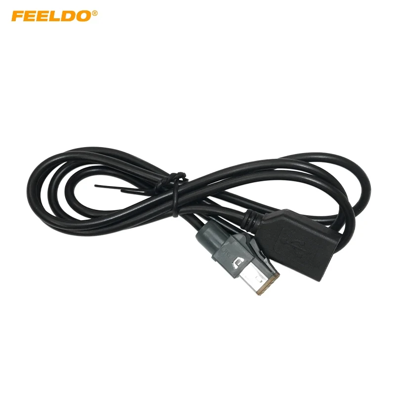 Автомобильный аудио гнездовой USB Кабель-адаптер FEELDO 4-контактный разъем для Subaru
