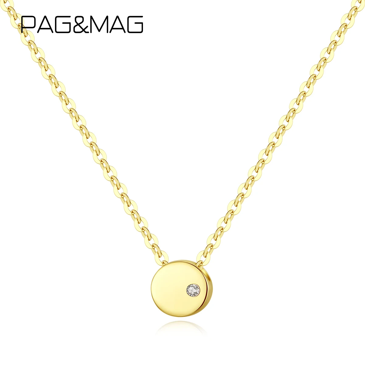 Женский минималистичный кулон PAG & MAG из настоящего золота 14 к 585 пробы модное