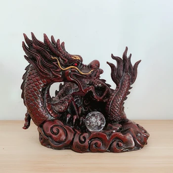 

Indoor Desktop Ornament Resin Chinese Dragon Statue Feng Shui Crafts Home Decoration Gift